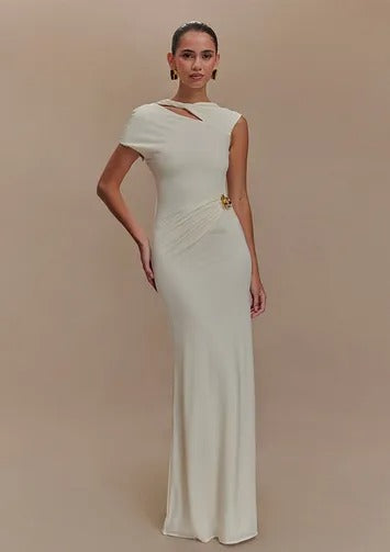 Sheath Cut-out Maxi Dress-ROVOLE