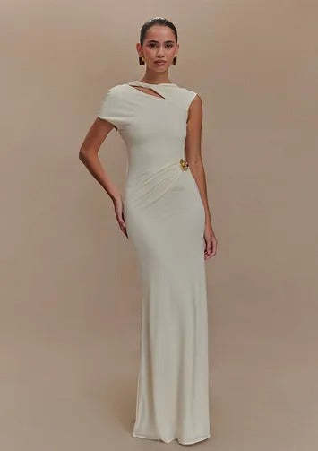 Sheath Cut-out Maxi Dress-ROVOLE