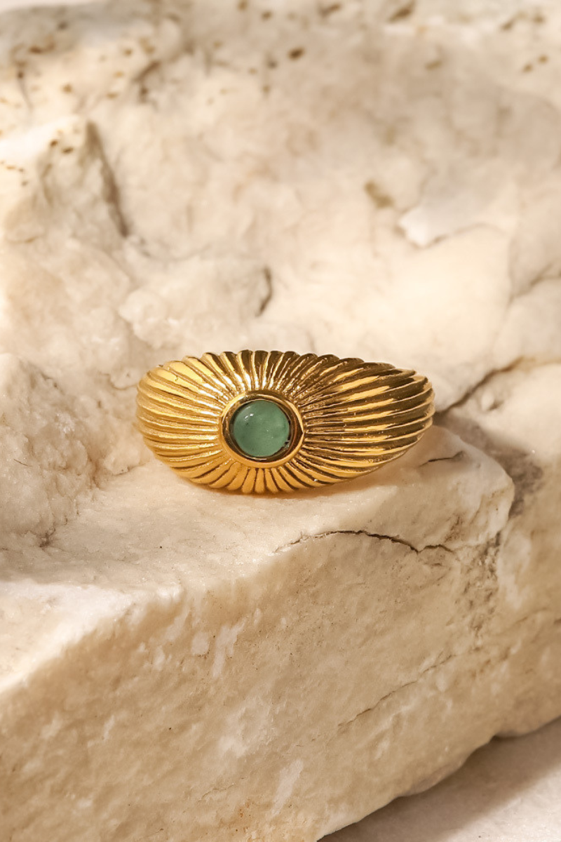 Gwendoline Inlaid Stone Ring-ROVOLE