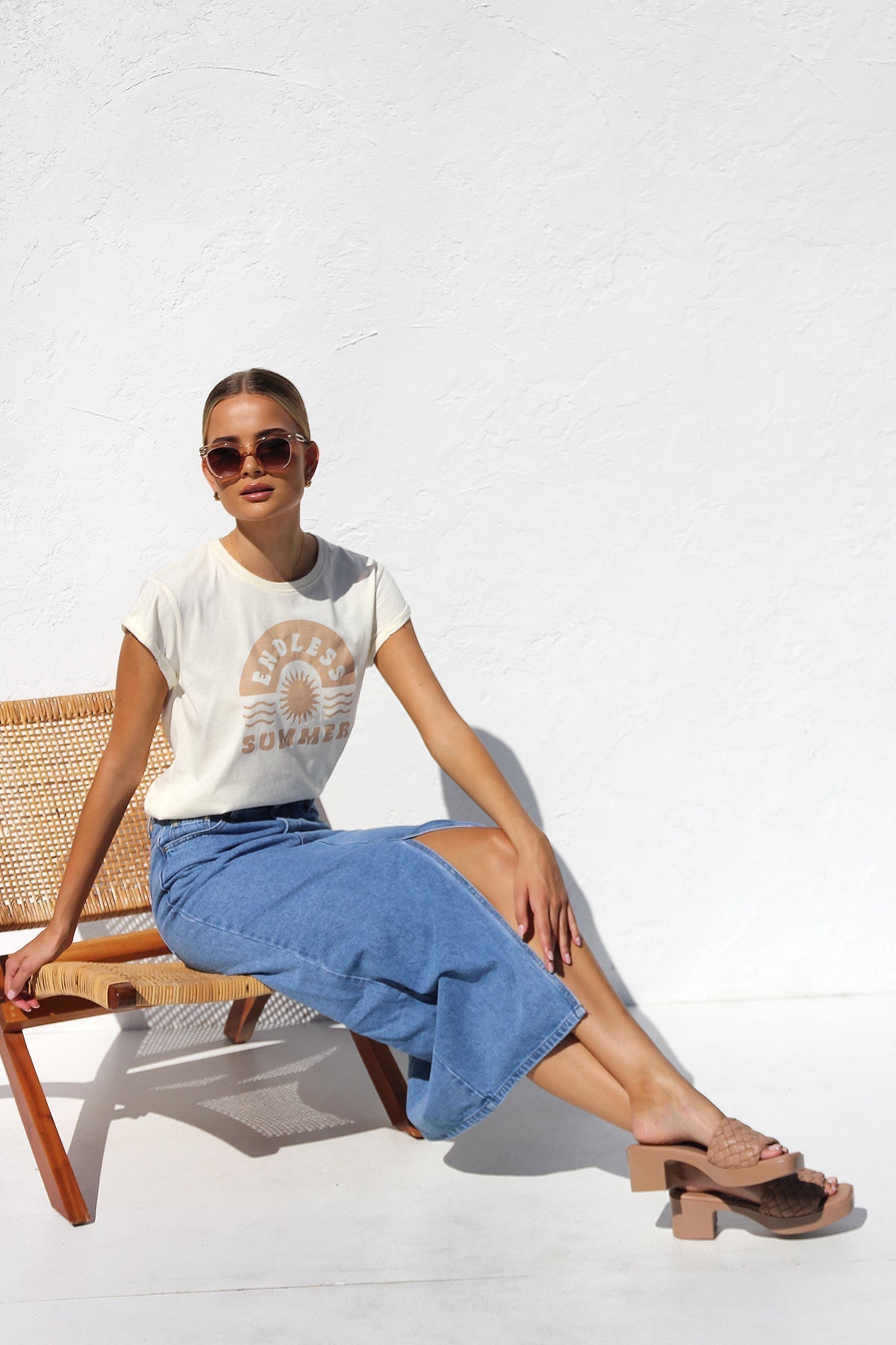 April Denim Skirt-ROVOLE