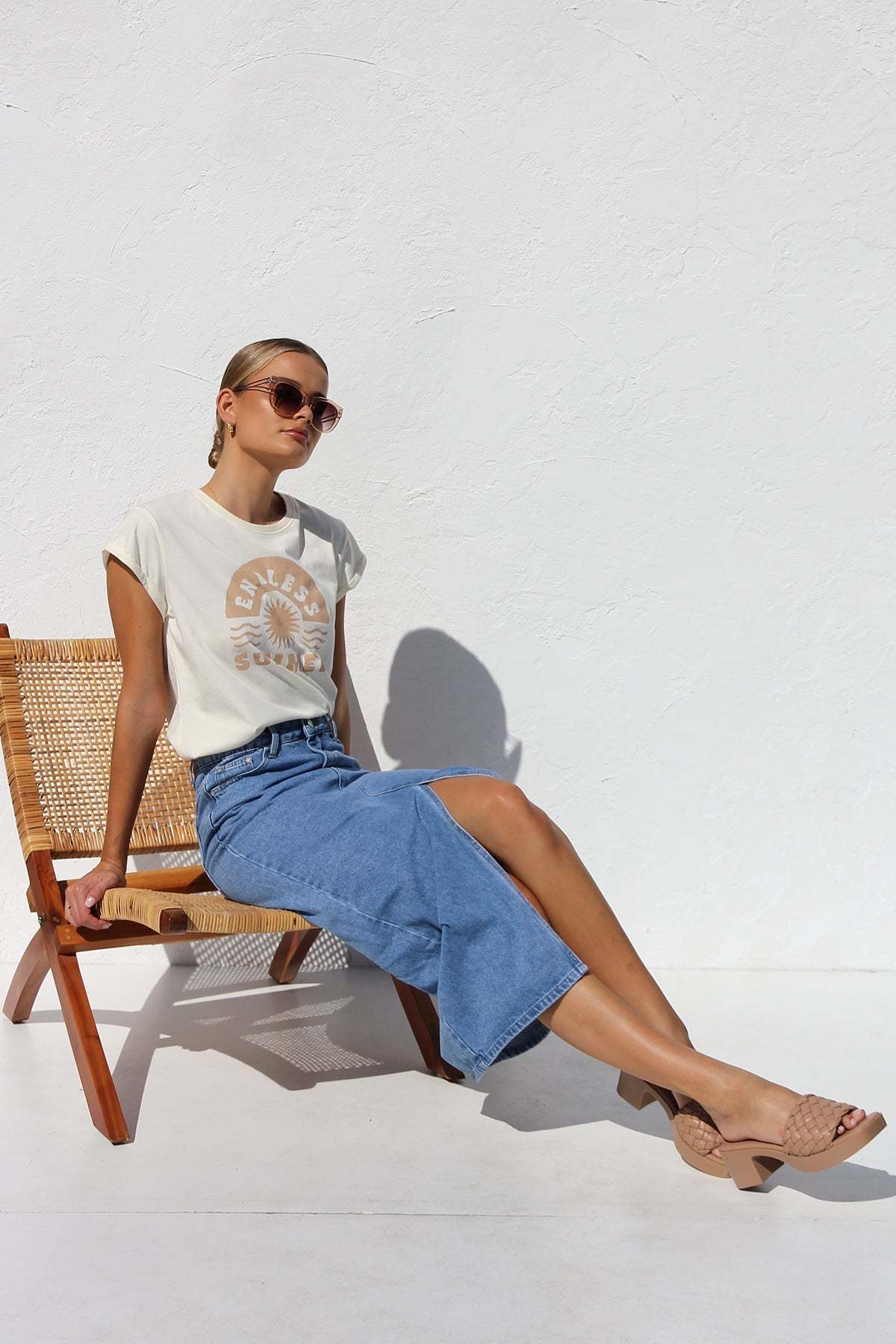 April Denim Skirt-ROVOLE