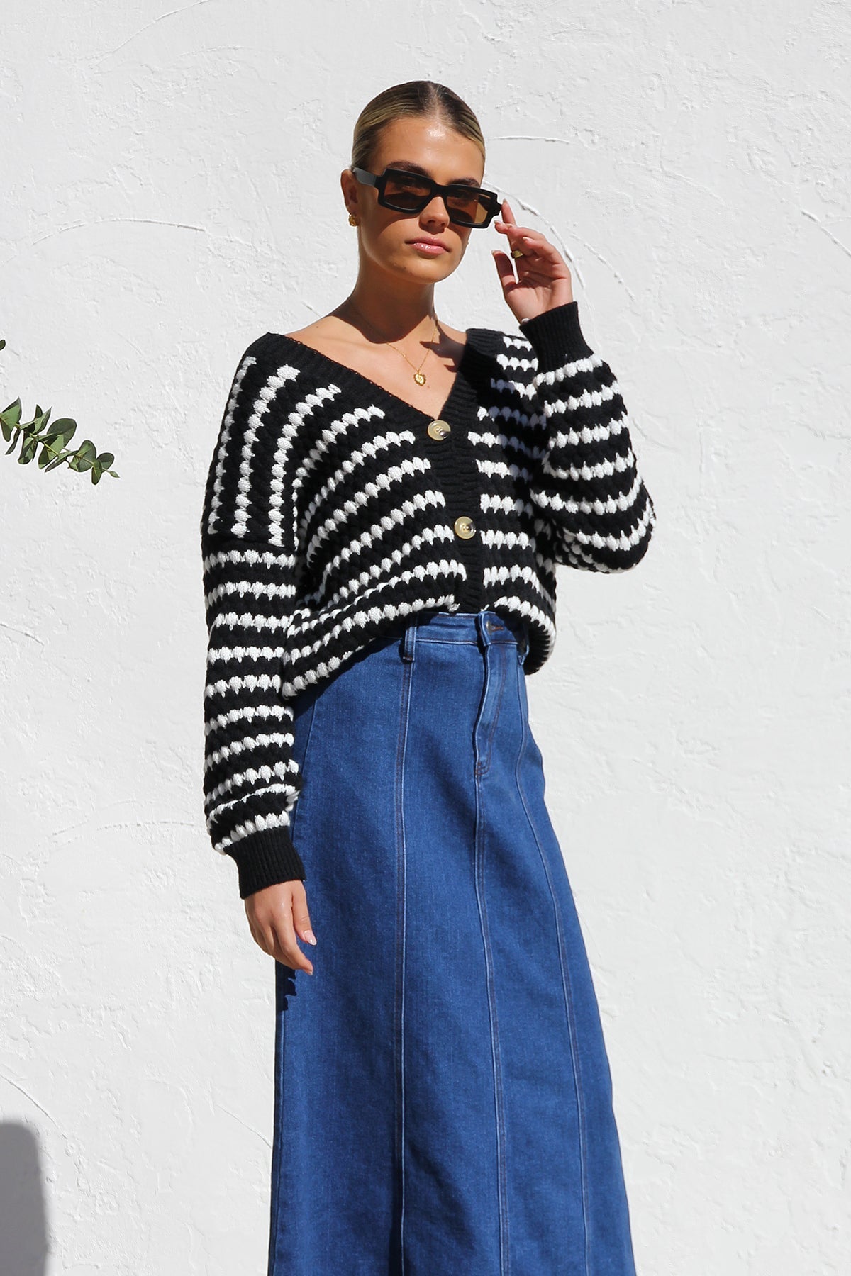 Janah Denim Skirt-ROVOLE