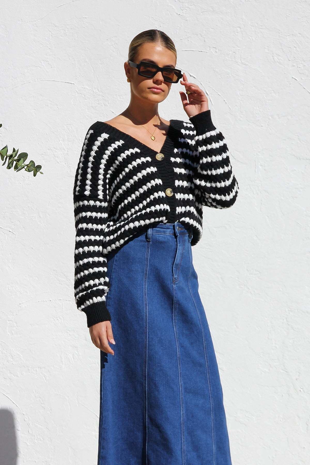 Janah Denim Skirt-ROVOLE