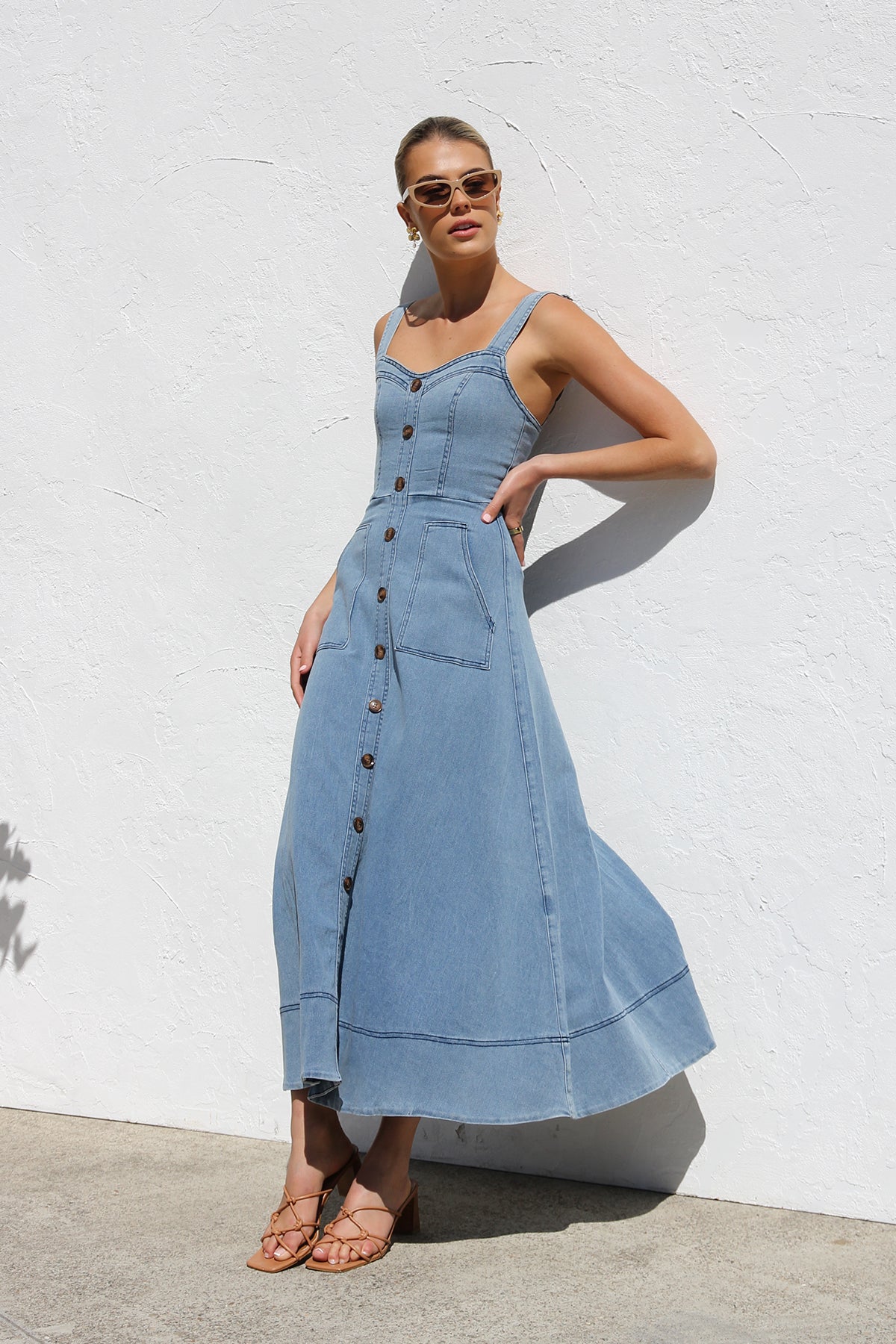Danielle Dress BLUE DENIM-ROVOLE