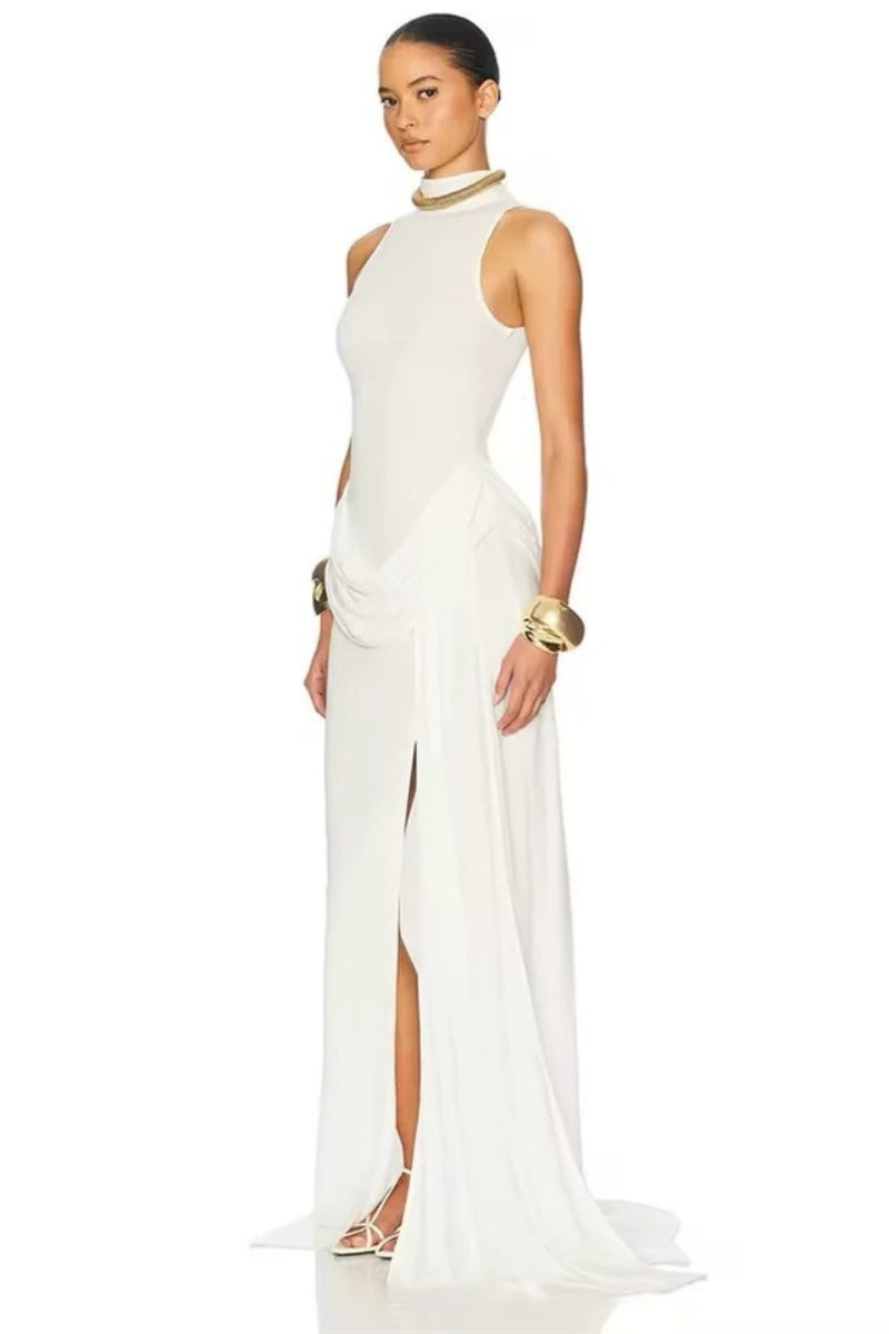Sexy high slit waist Maxi Dress-ROVOLE