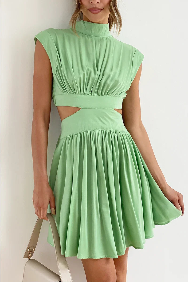 Beatrice Mini Dress - Light Green-ROVOLE