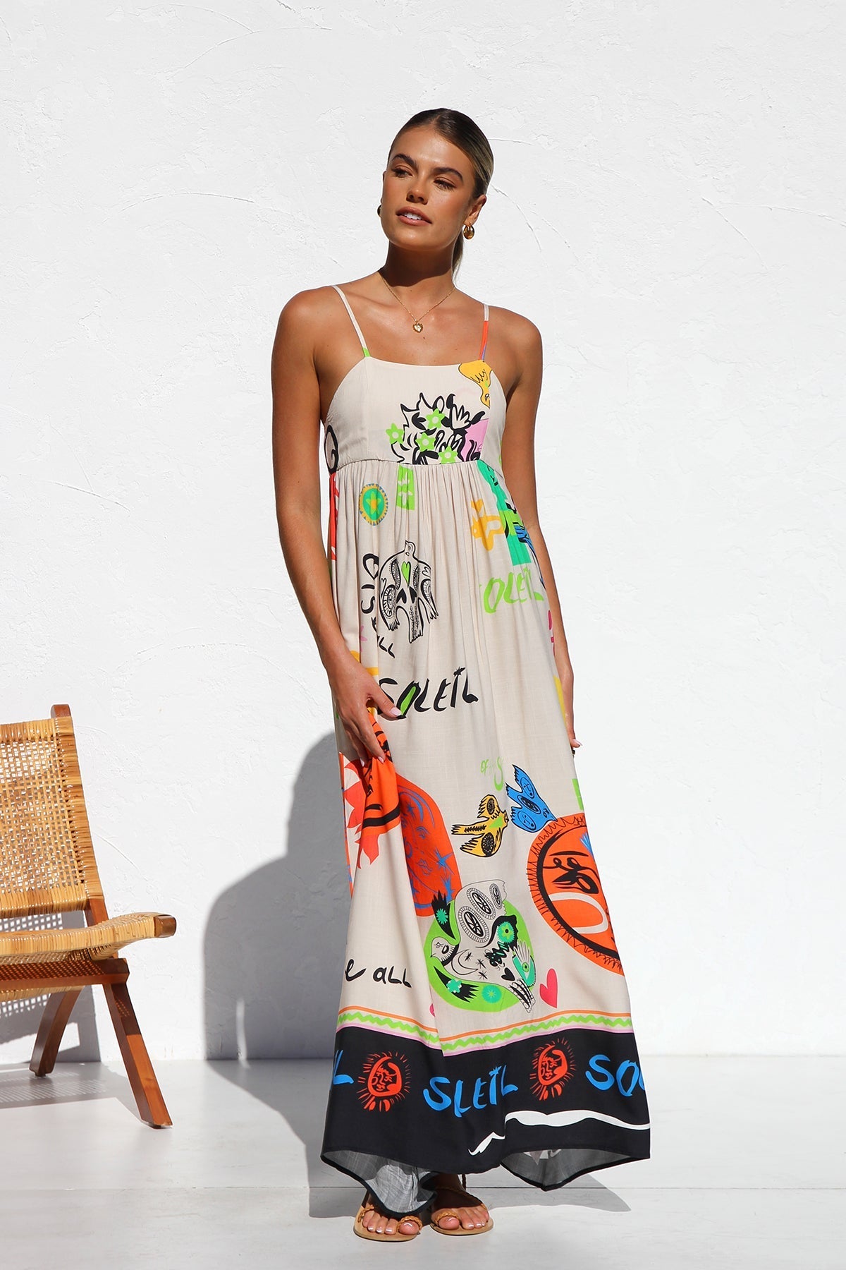 Dasha Dress ORANGE MULTI-ROVOLE