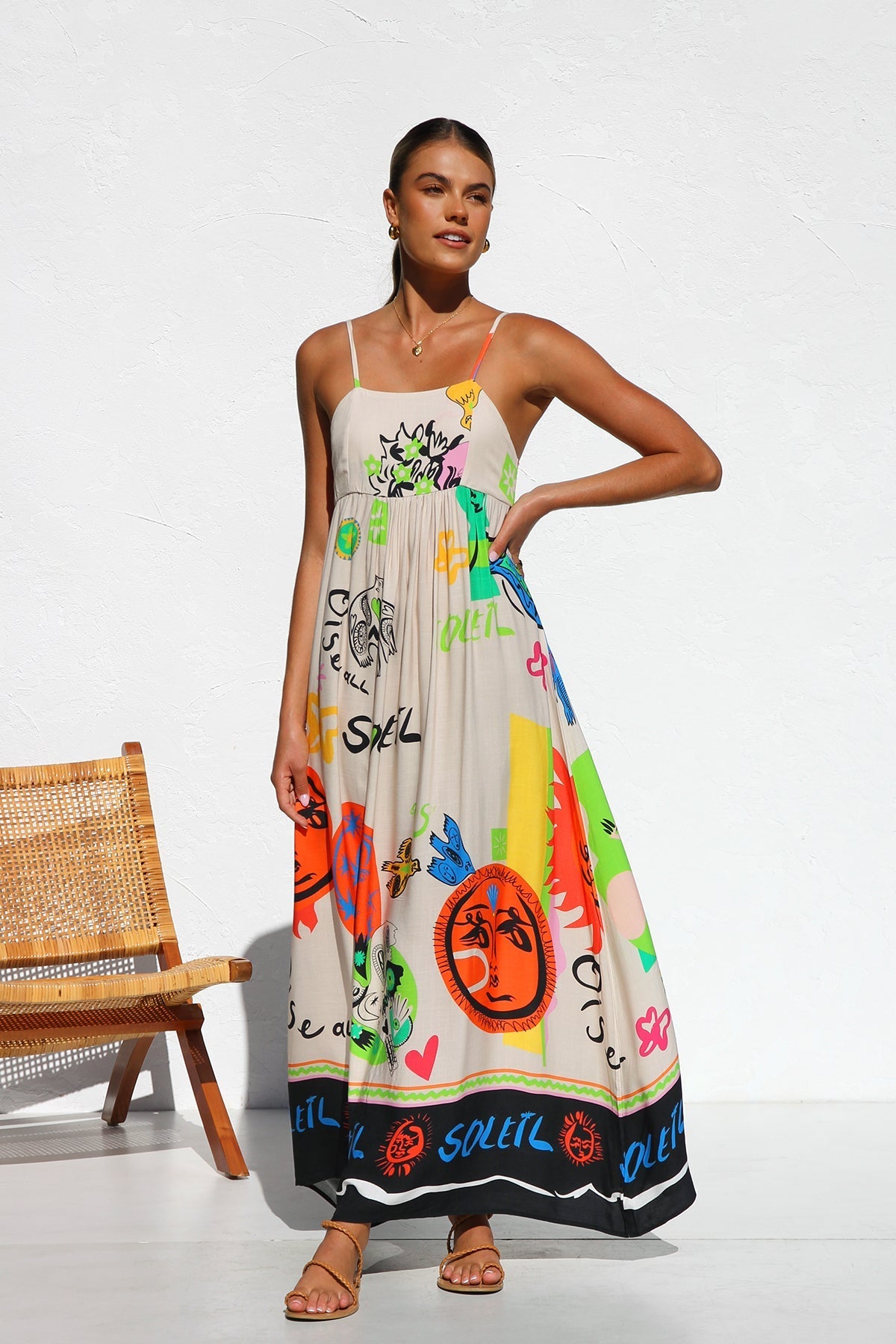 Dasha Dress ORANGE MULTI-ROVOLE