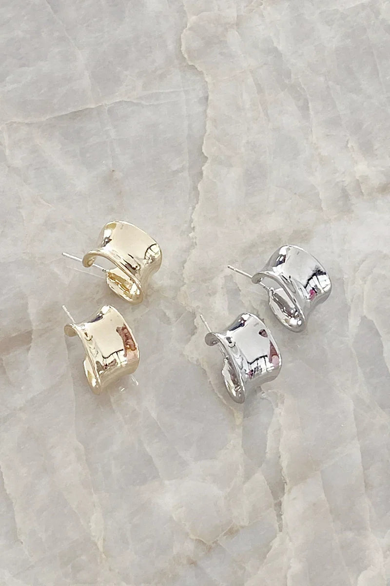 Erin Hoop Earrings - Gold-ROVOLE