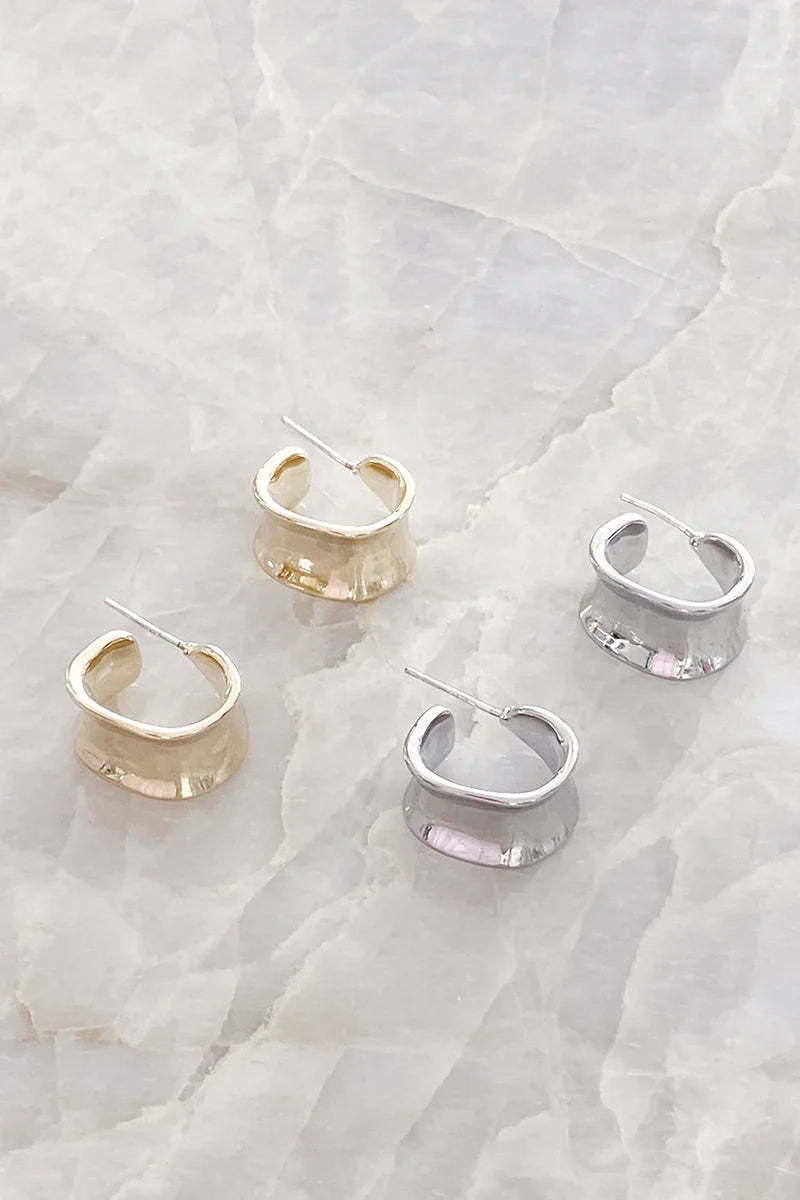 Erin Hoop Earrings - Gold-ROVOLE