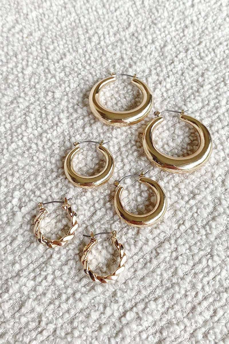 Classic Hoop Set - Gold-ROVOLE