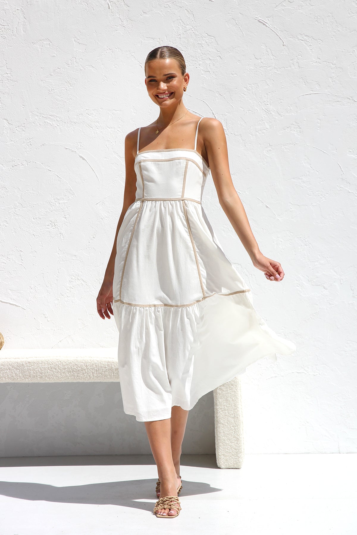 Quincy Dress WHITE-ROVOLE