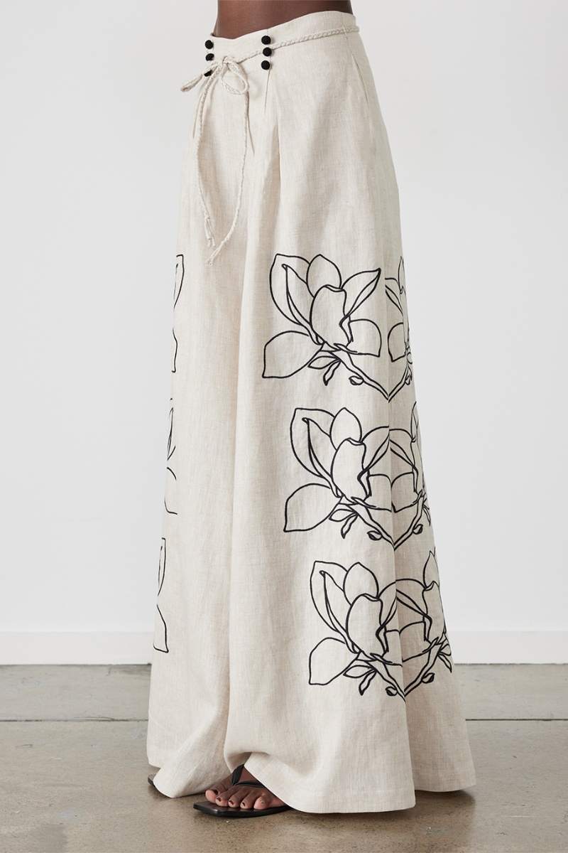 Jasmin Balloon Sleeve Floral Pants Set-CALLISTARI