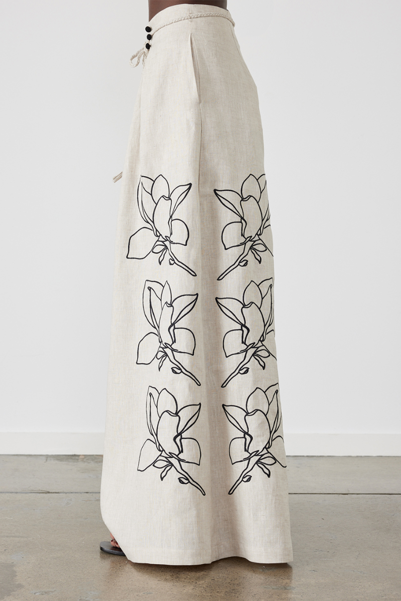 Jasmin Balloon Sleeve Floral Pants Set-CALLISTARI