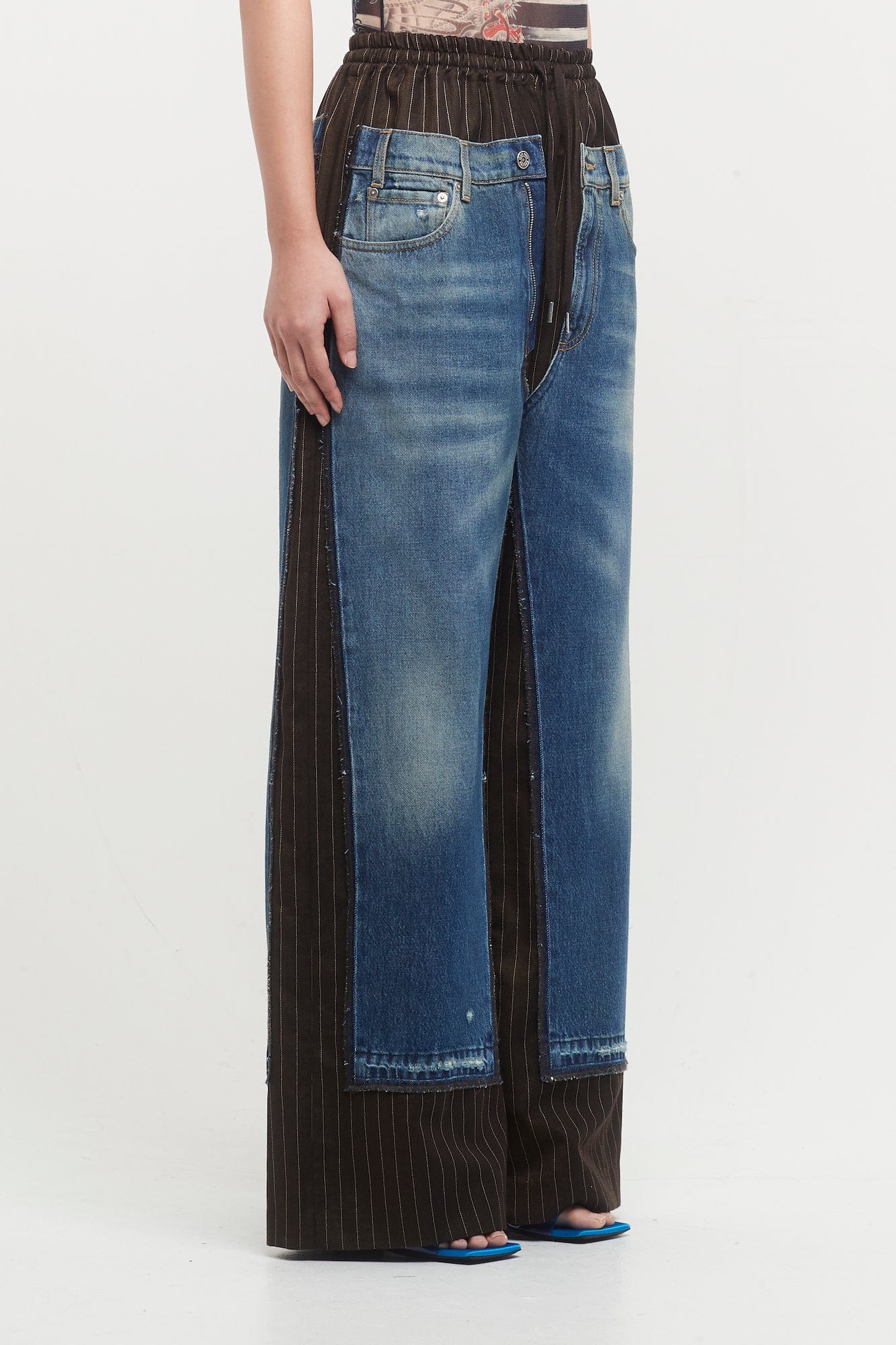 Jean Paul Gaultier Oversize Trousers with Denim Details