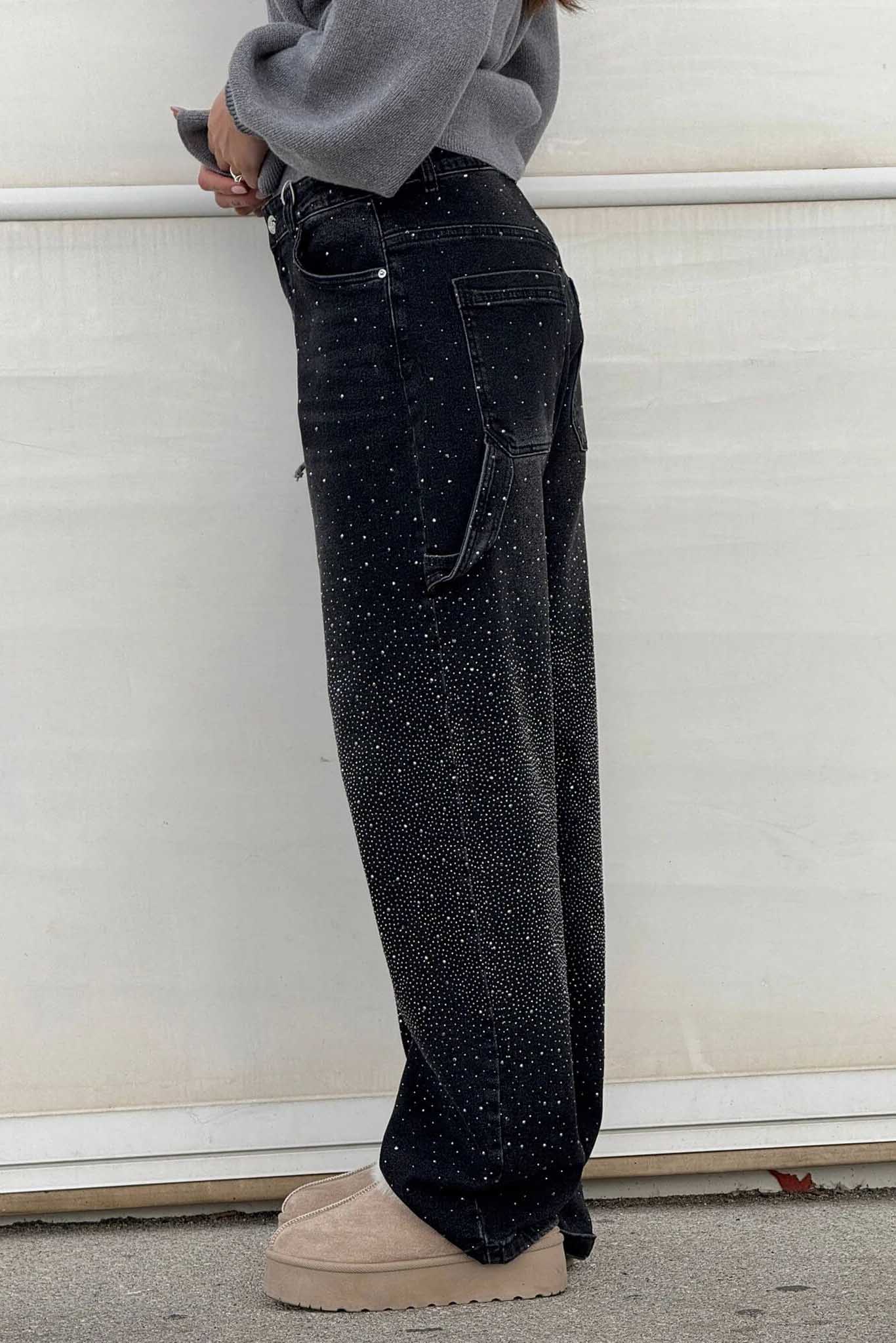 Balloon Carpenter Shine Denim Jeans-ROVOLE