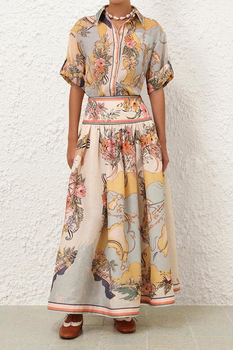 Jessica Midi Skirt-ROVOLE