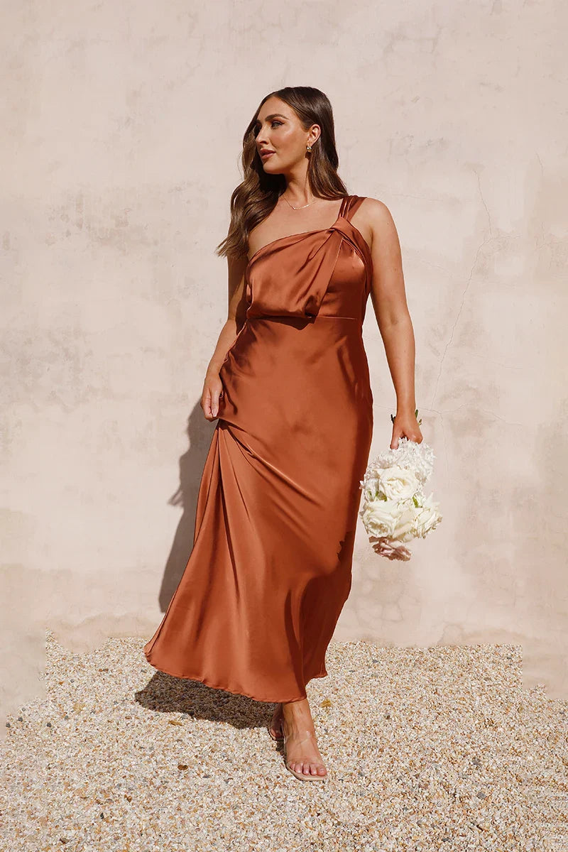 Greta Maxi Dress - Copper-ROVOLE