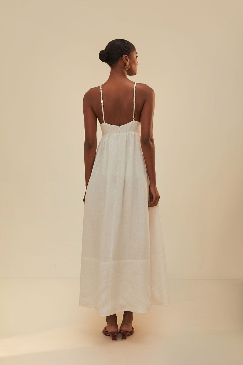 Laura Spaghetti Coconut Tree Maxi Dress-ROVOLE