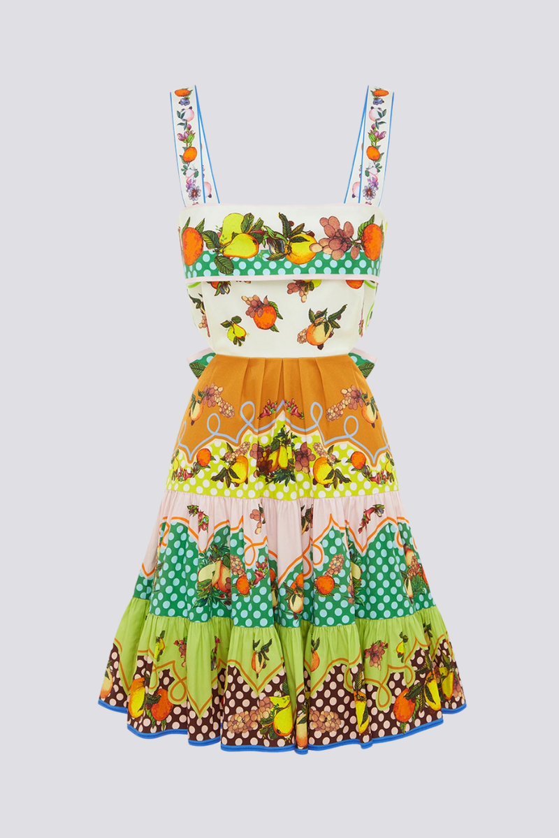 Marceline Cutout Bow Mini Dress-ROVOLE