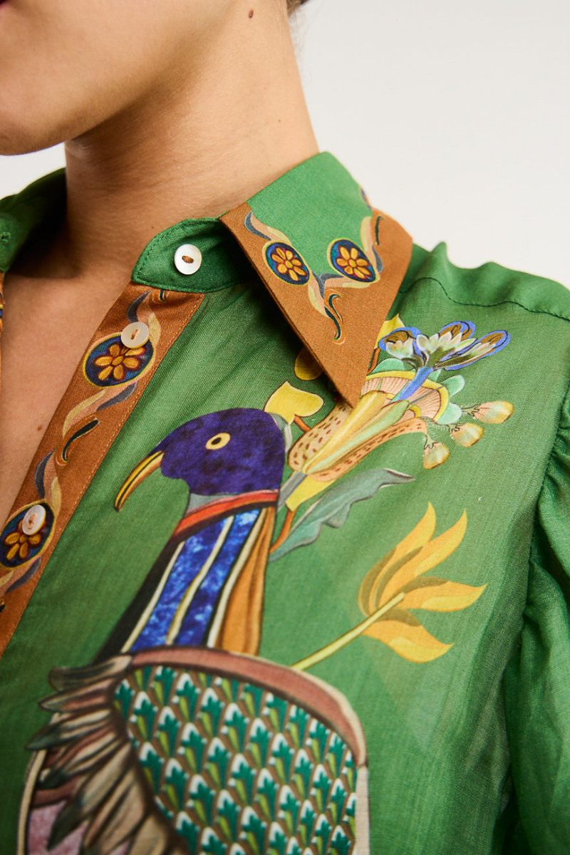 Marcella Balloon Sleeve Animal Maxi Dress-ROVOLE