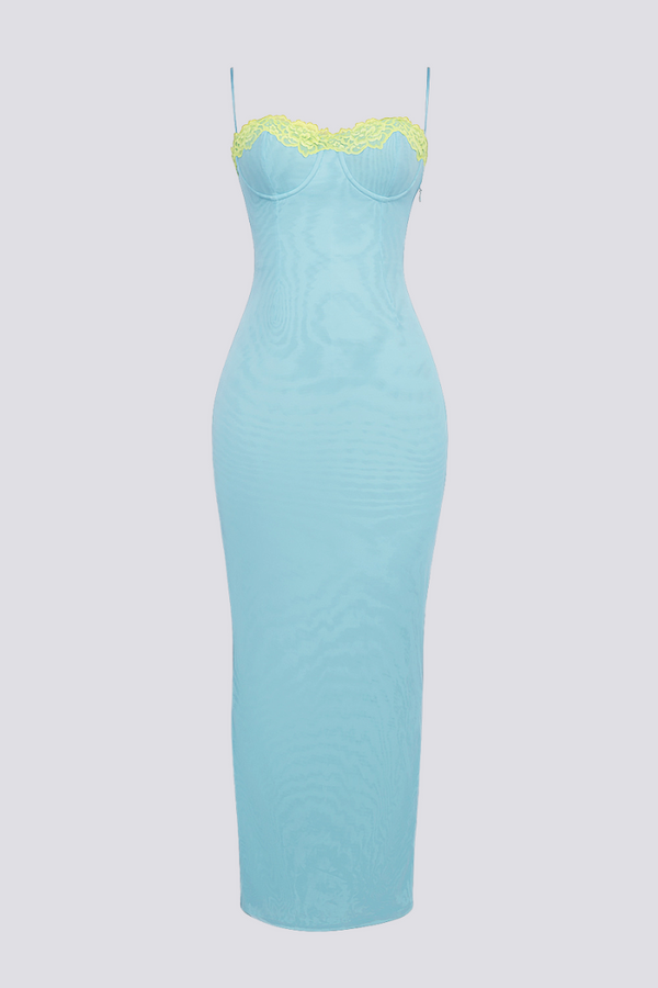 Margaux Spaghetti Slit Maxi Dress-ROVOLE