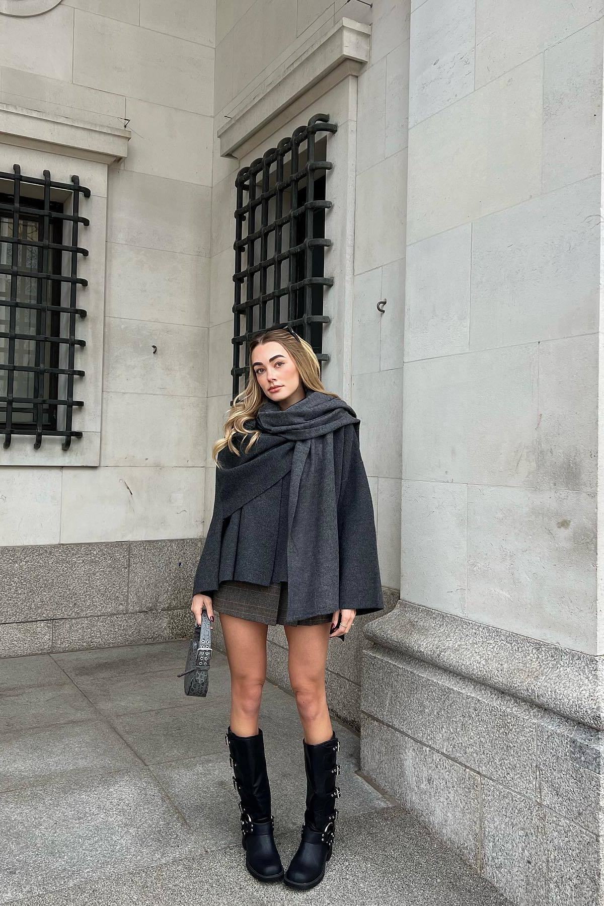 Asymmetrical Scarf Jacket-ROVOLE