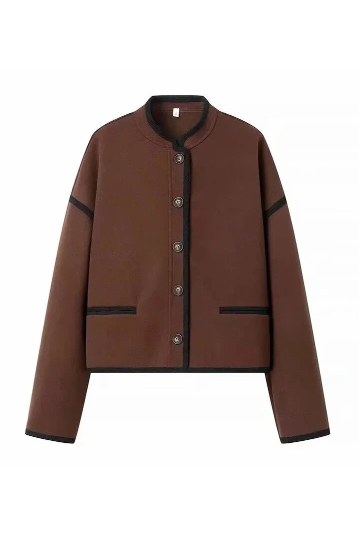Classic Stand Collar Jacket-ROVOLE
