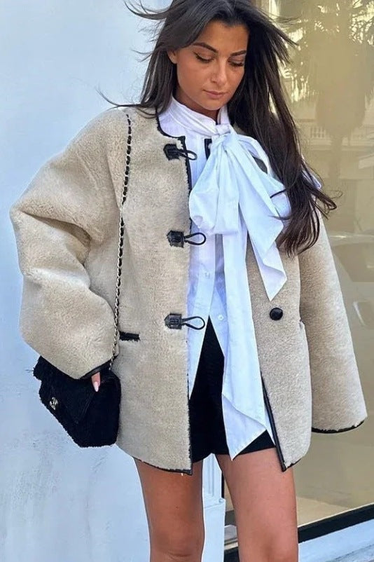 Lambskin Loose Jacket-ROVOLE