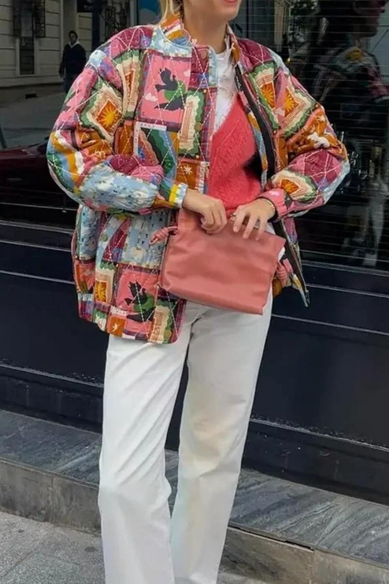Vintage Print Jacket-ROVOLE