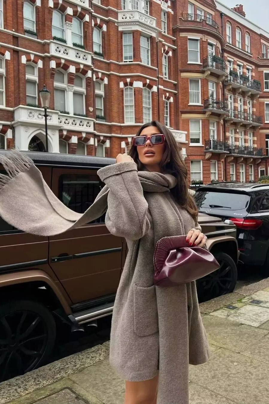 Scarf And Coat Set-ROVOLE