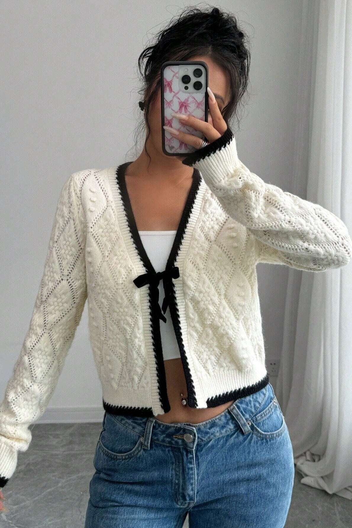 Sexy V-Neck Cardigan-ROVOLE