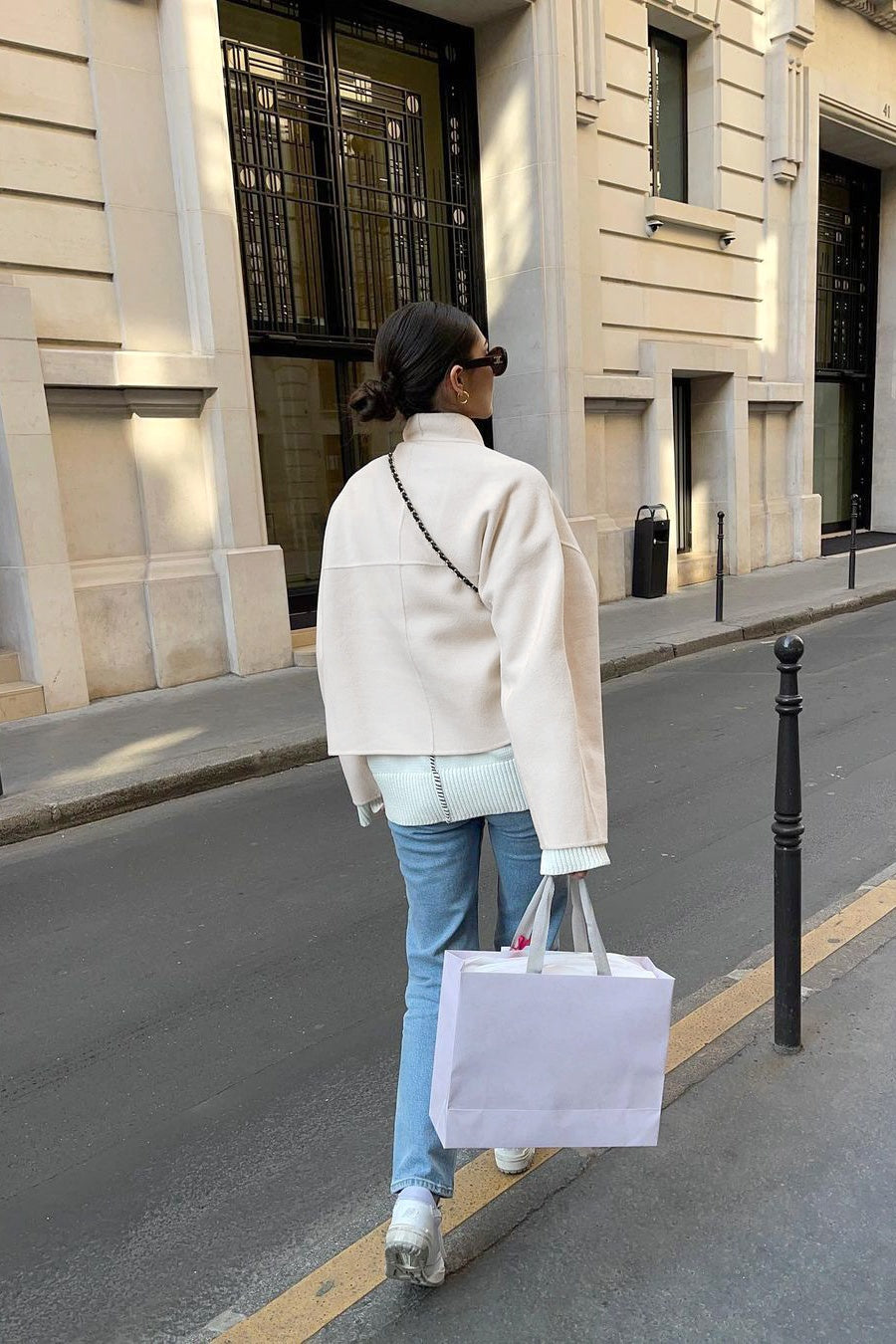 Long Sleeved V-Neck  Jacket-ROVOLE