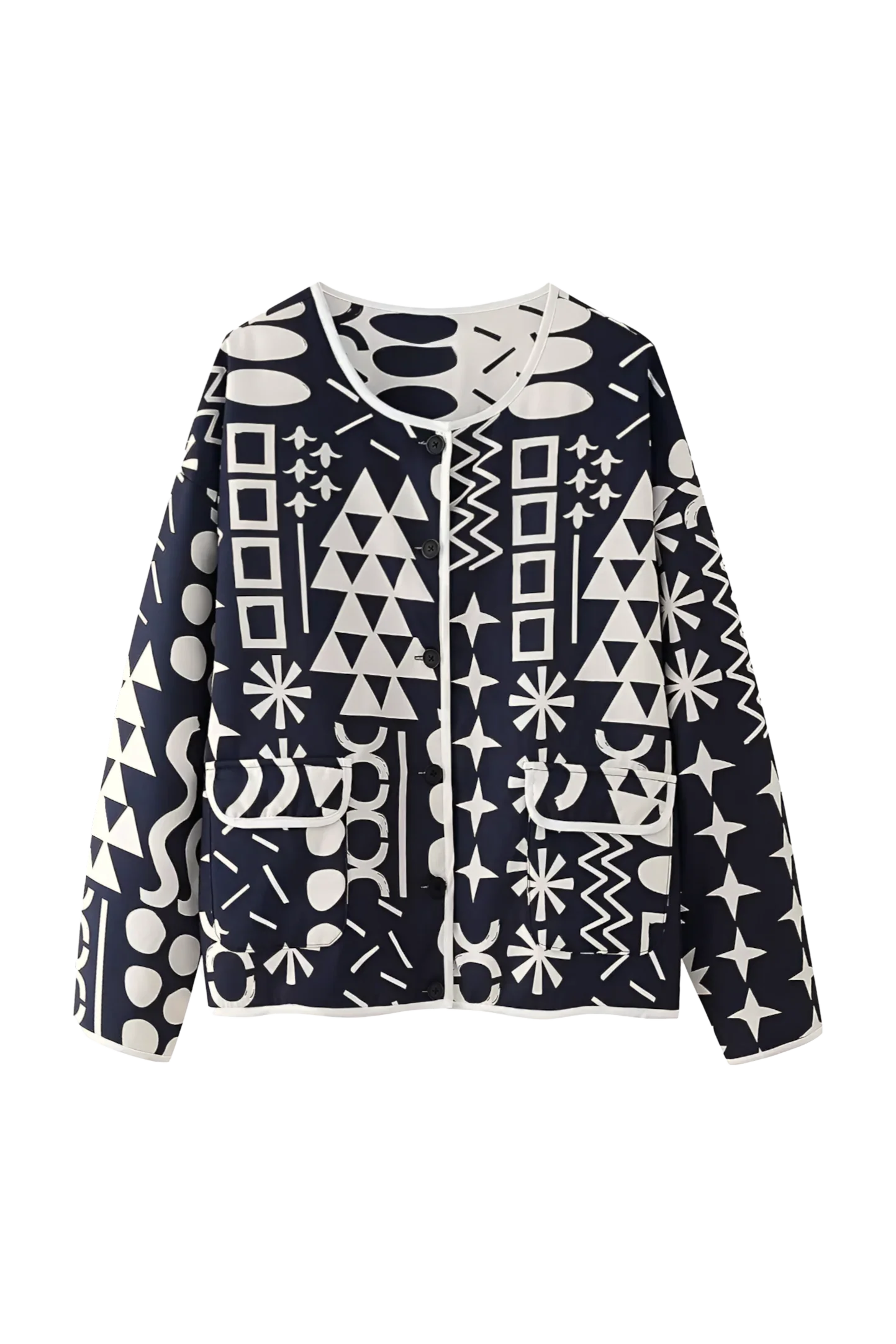 Quilted Floral Print Jacket-ROVOLE