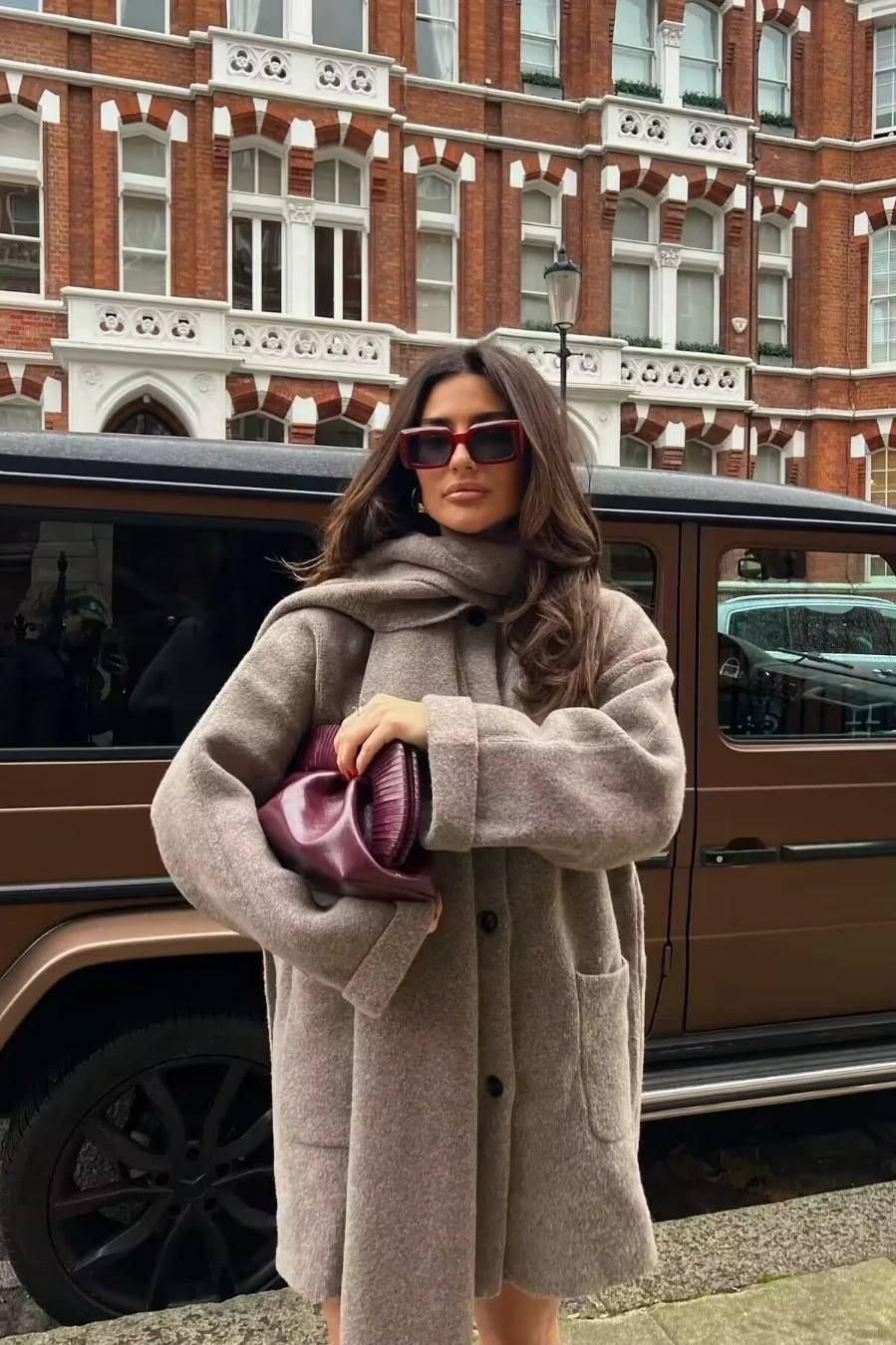 Scarf And Coat Set-ROVOLE