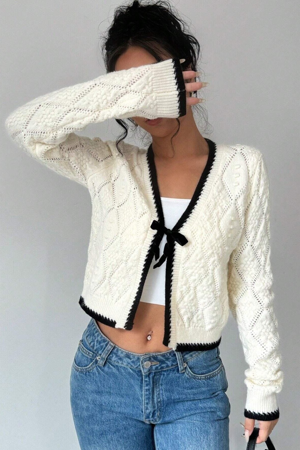 Sexy V-Neck Cardigan-ROVOLE