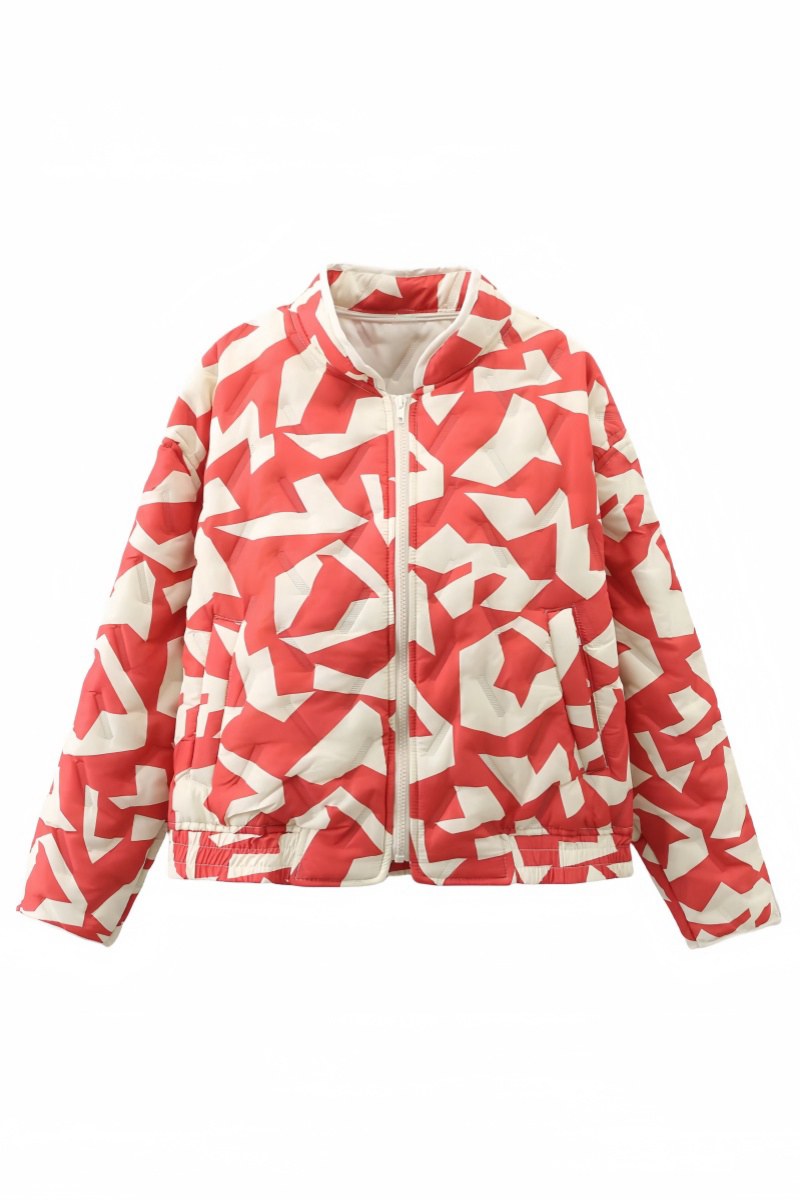 Pacino Patchwork Cropped Bomber Jacket-ROVOLE