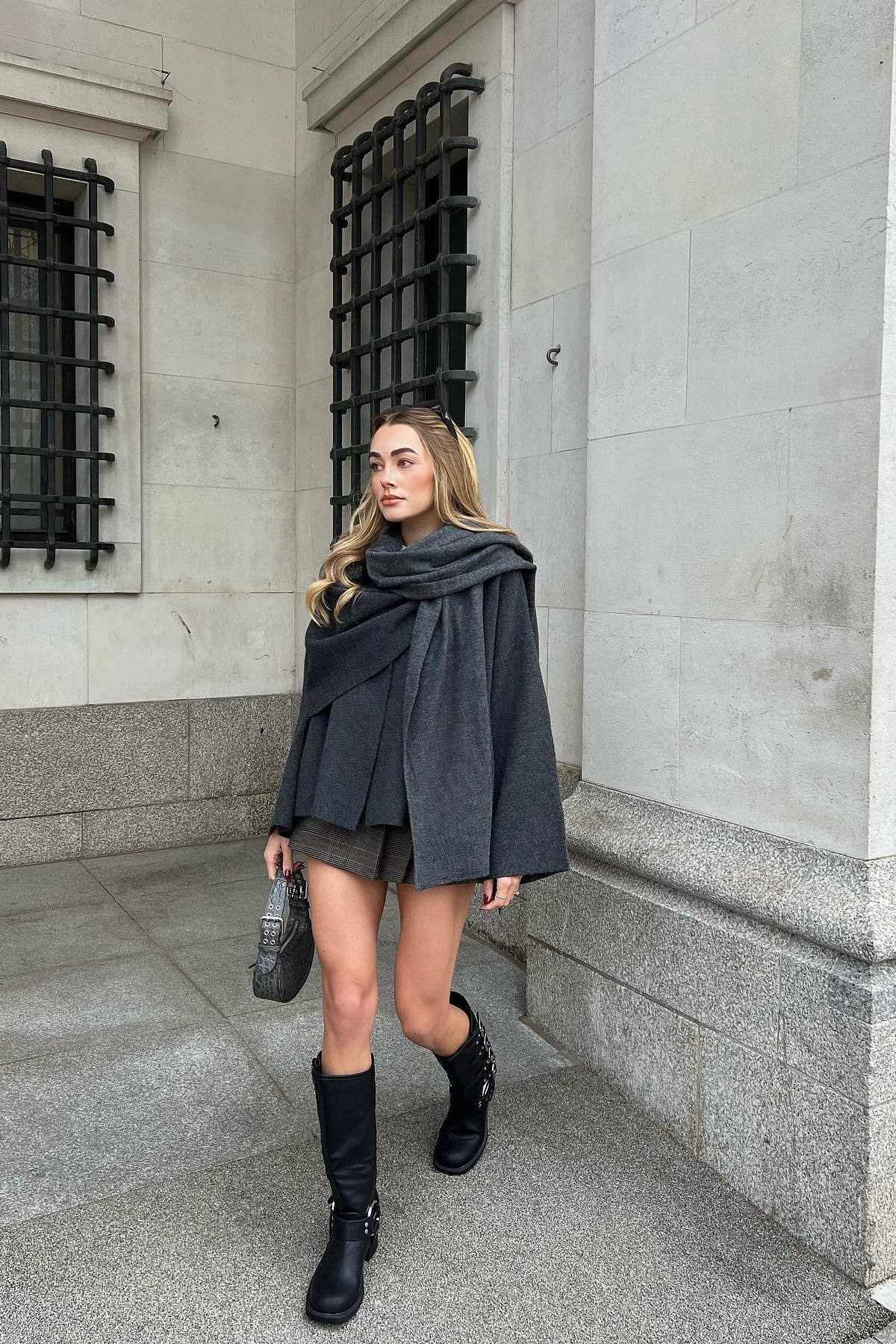 Asymmetrical Scarf Jacket-ROVOLE