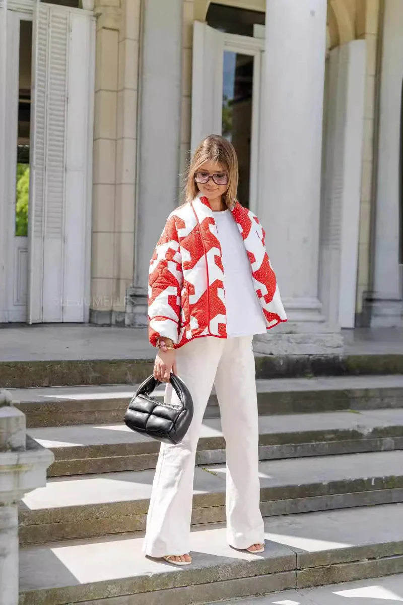 Aimee Geometric Jacket-ROVOLE