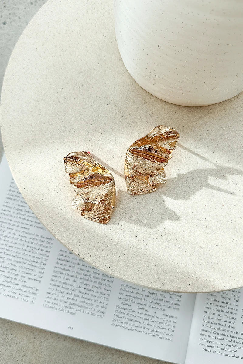 Mase Earrings - Gold-ROVOLE