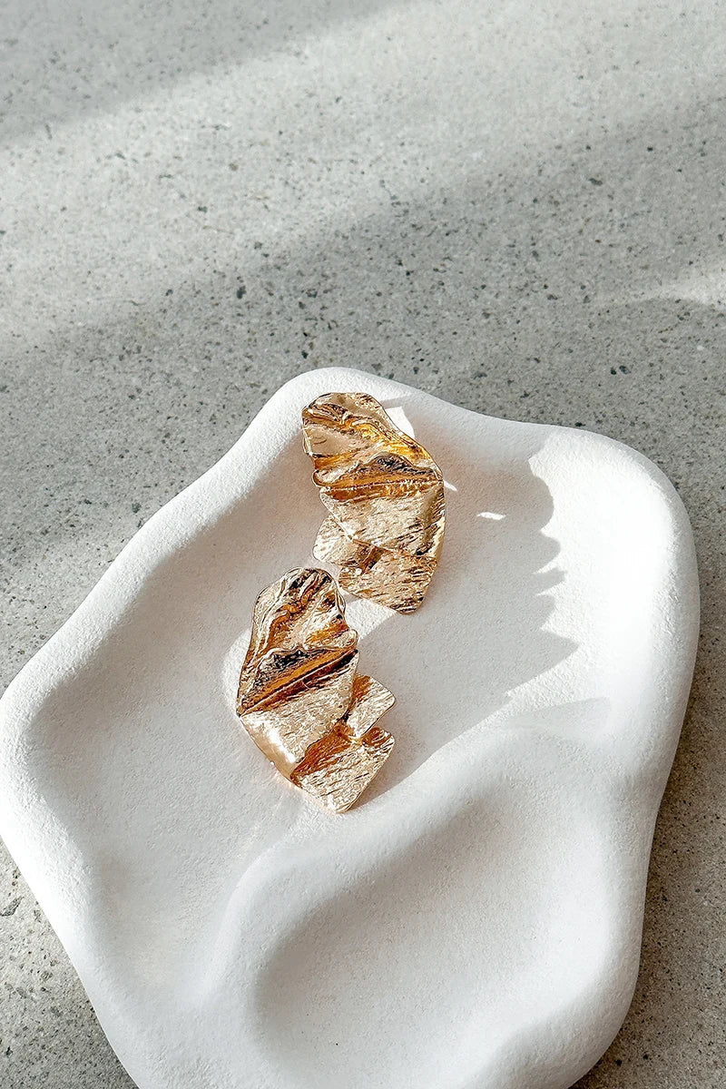 Mase Earrings - Gold-ROVOLE