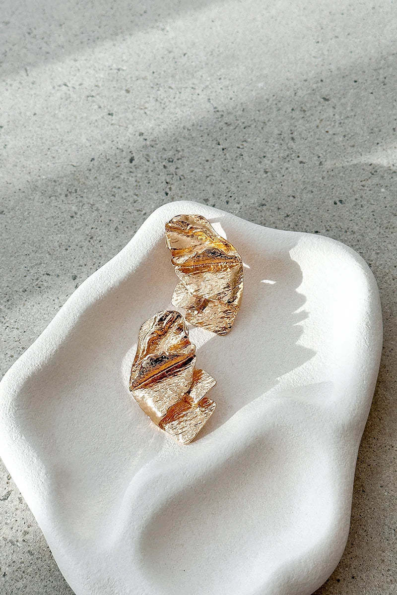 Mase Earrings - Gold-ROVOLE