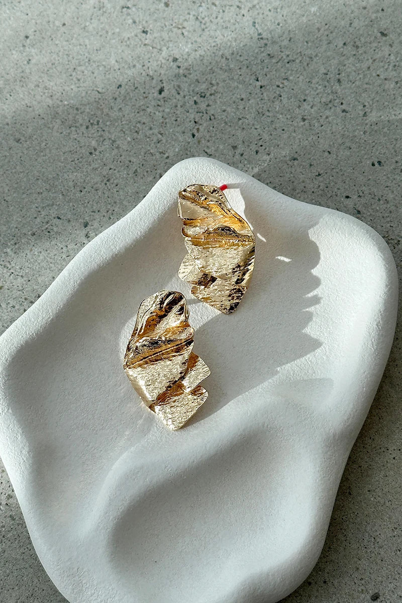 Mase Earrings - Gold-ROVOLE