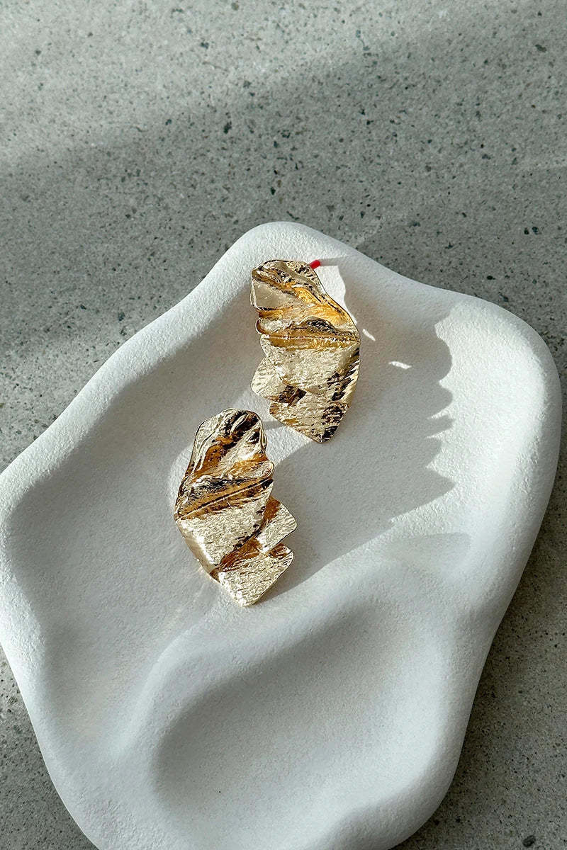 Mase Earrings - Gold-ROVOLE