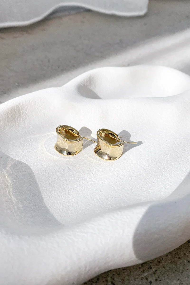 Erin Hoop Earrings - Gold-ROVOLE