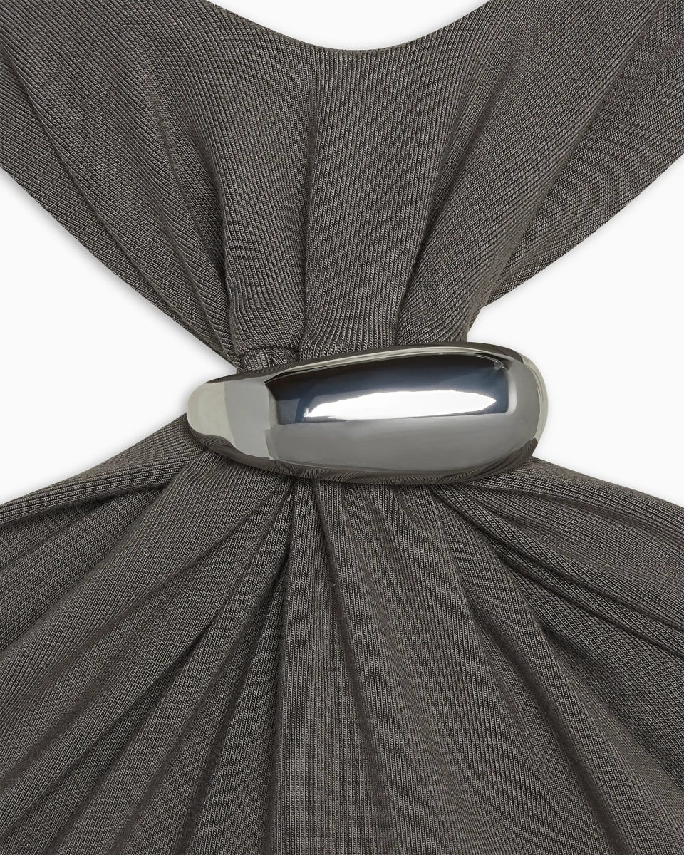 Pierced Halter Maxi Dress