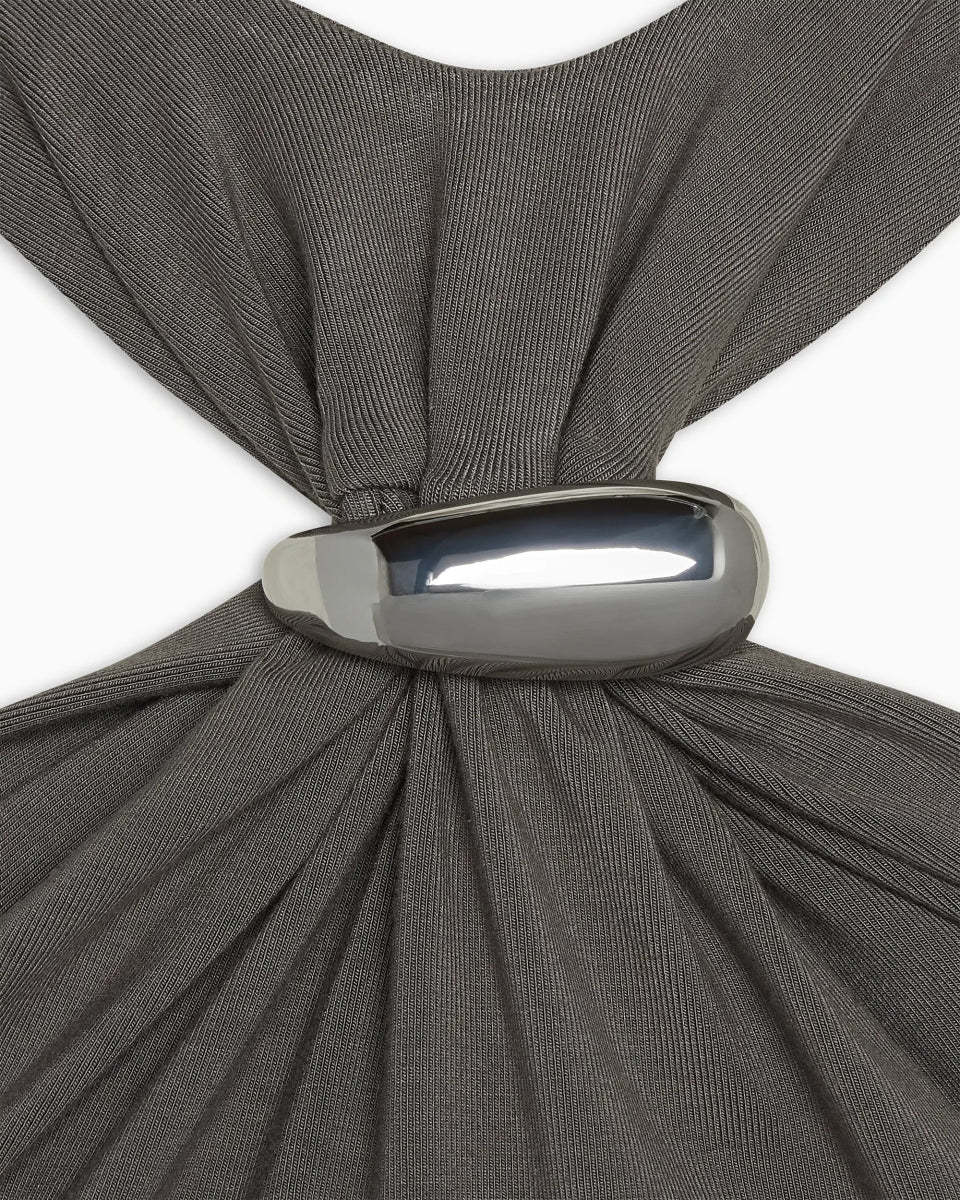 Pierced Halter Maxi Dress