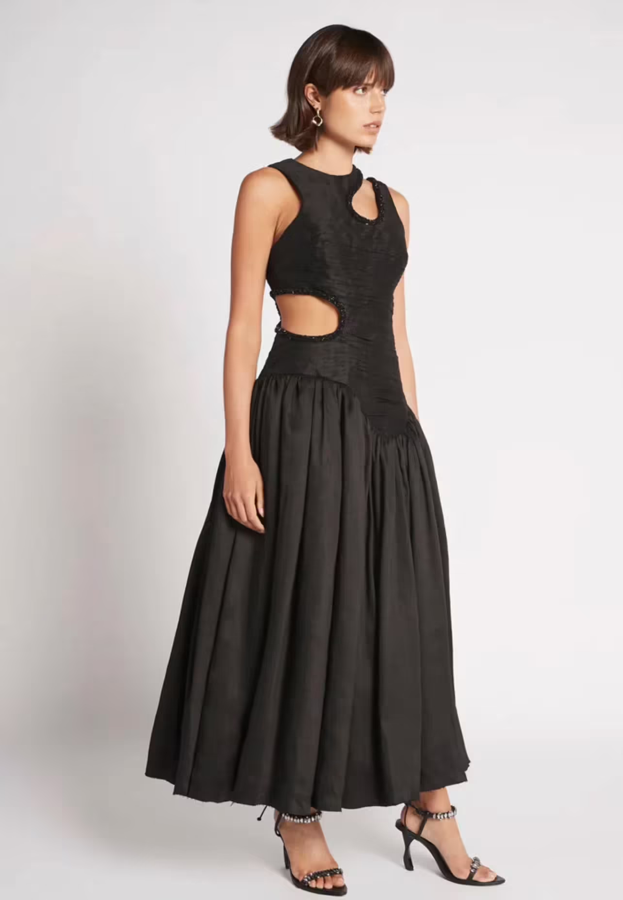 Jolie Abstract Cut Out Midi Dress.