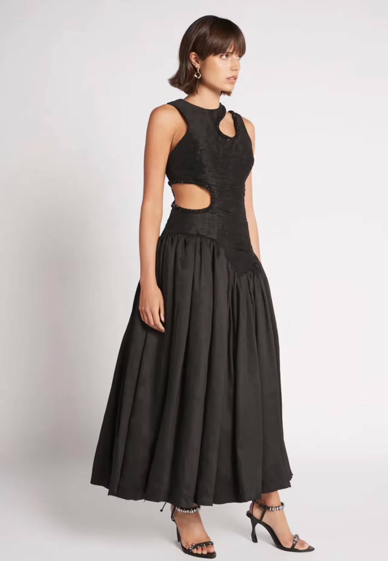 Jolie Abstract Cut Out Midi Dress.