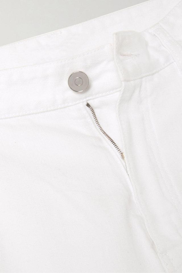 Ruffled Mid-Rise Wide-Leg Jeans-ROVOLE